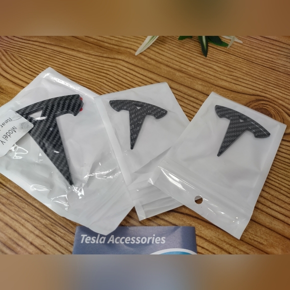 Tesla Emblems 3 In Set - Picture 2 of 9